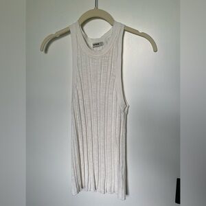 Buck Mason Ivory Ribbed Tank Top